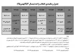 جدول زمانبندی انتخاب واحد 952 2