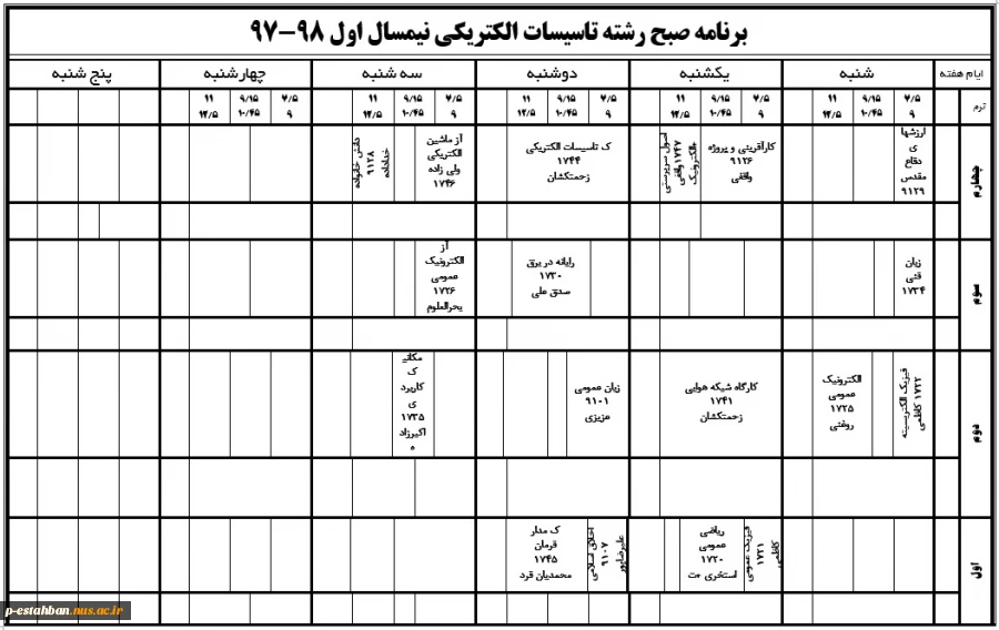 صبح تاسیسات الکتریکی